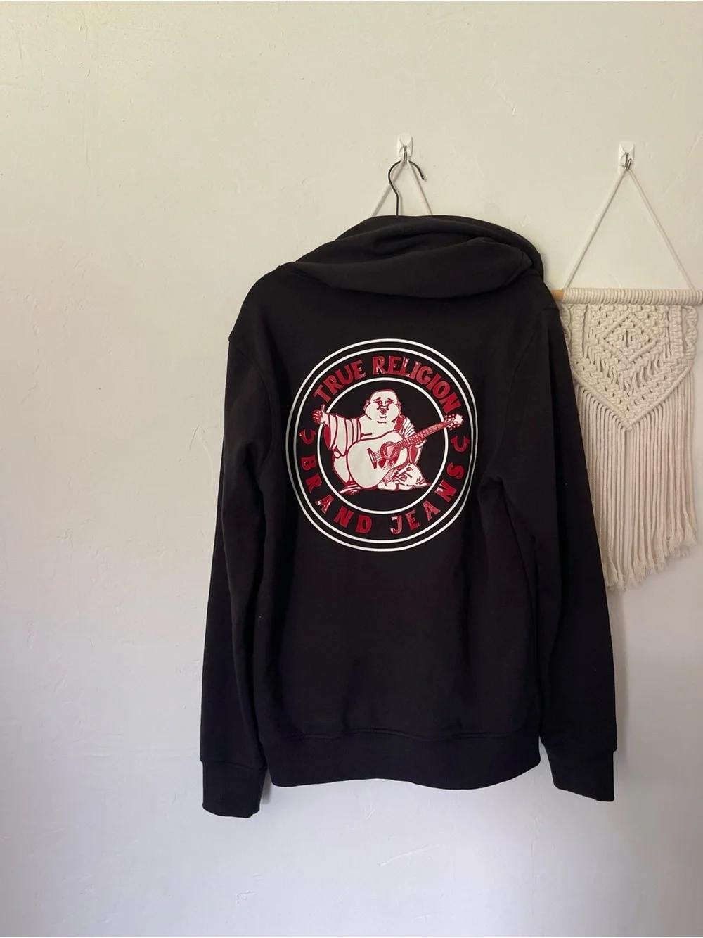 True Religion Buddha Seal Zip Hoodie Black